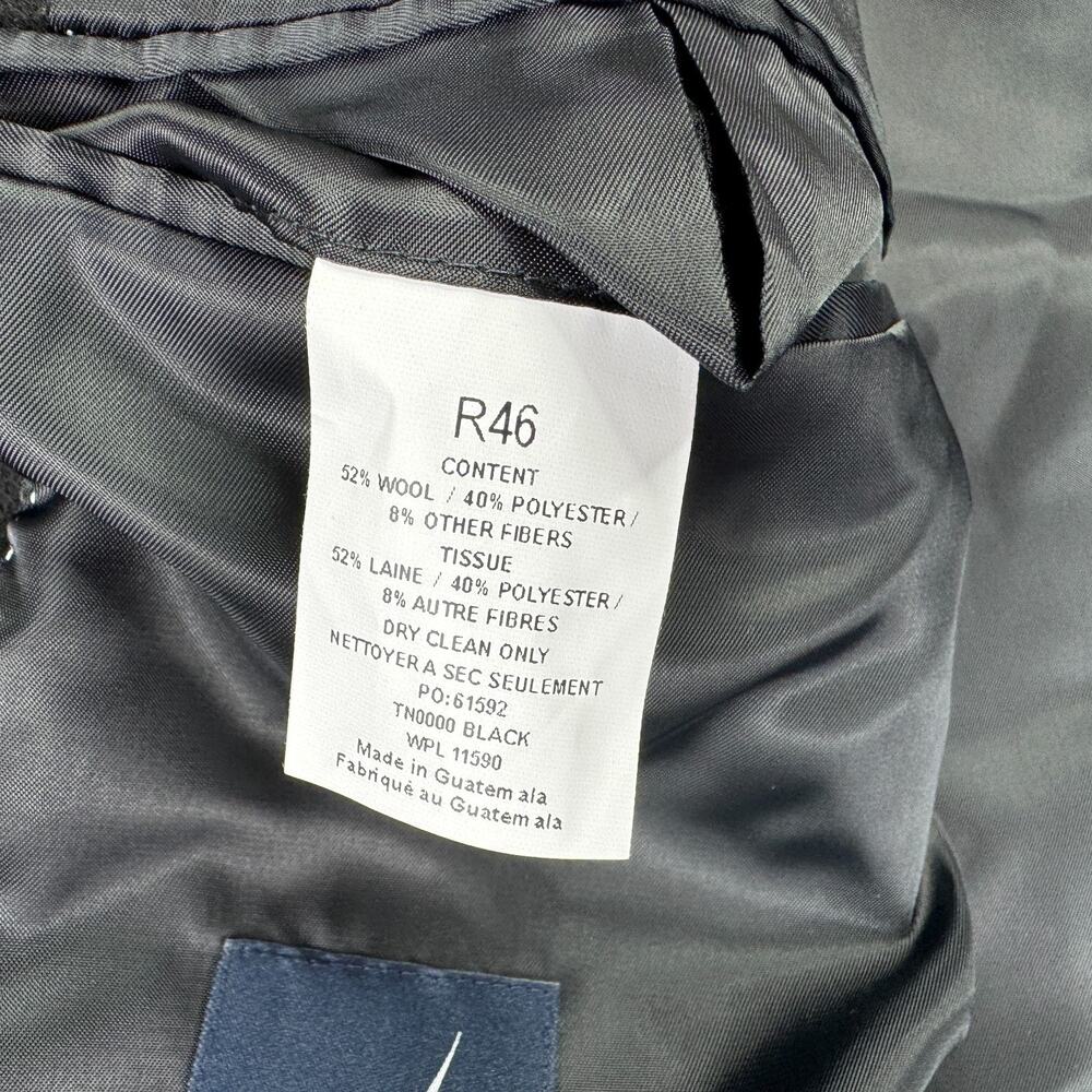 Nautica Mens Classic Fit Double-Breasted Wool Overcoat Black 46R - Picture 6 of 6